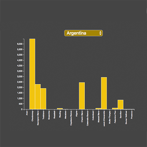 Bar Chart - Top White Wine Grape
